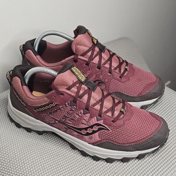 Saucony Womens Grid Excursion TR12 S10451-5 Burgundy Grey Size‎ 9.5 - Picture 1 of 12